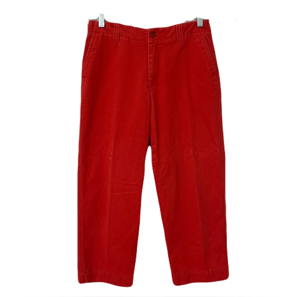 Vintage Y2K Gap Rust 100% Cotton ‘Clean Cut’ Wide Leg Cropped Pants, Size 4